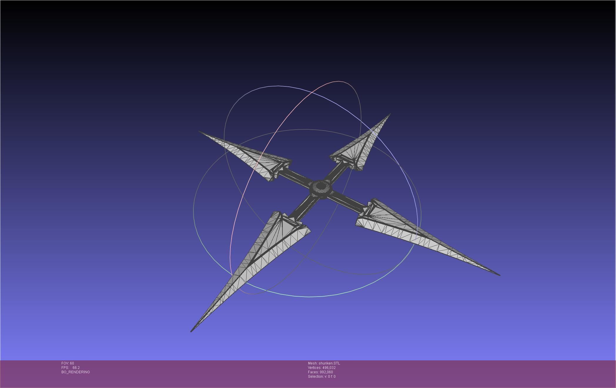 Final Fantasy VII Yuffie Shuriken 3D print model_18