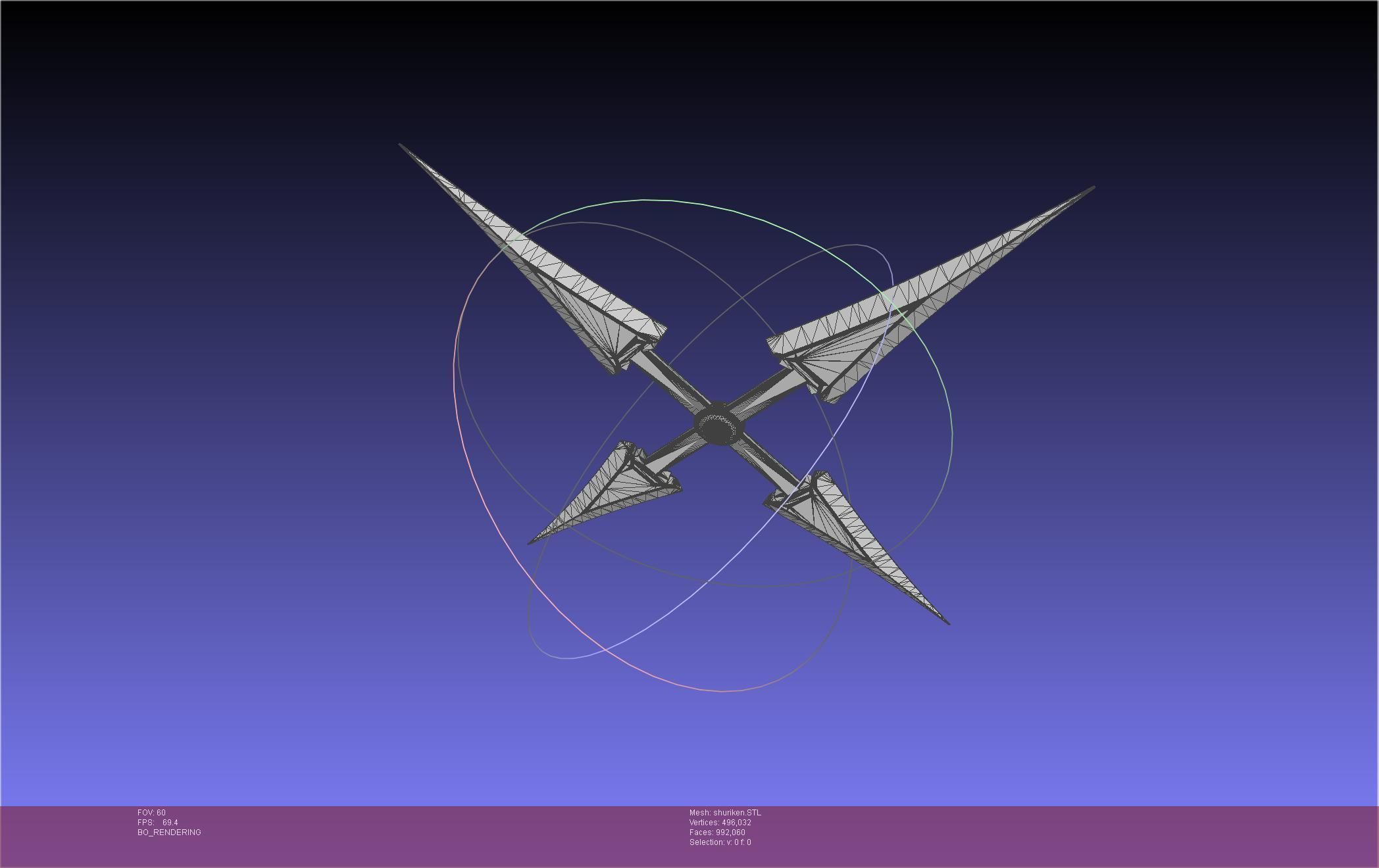 Final Fantasy VII Yuffie Shuriken 3D print model_21