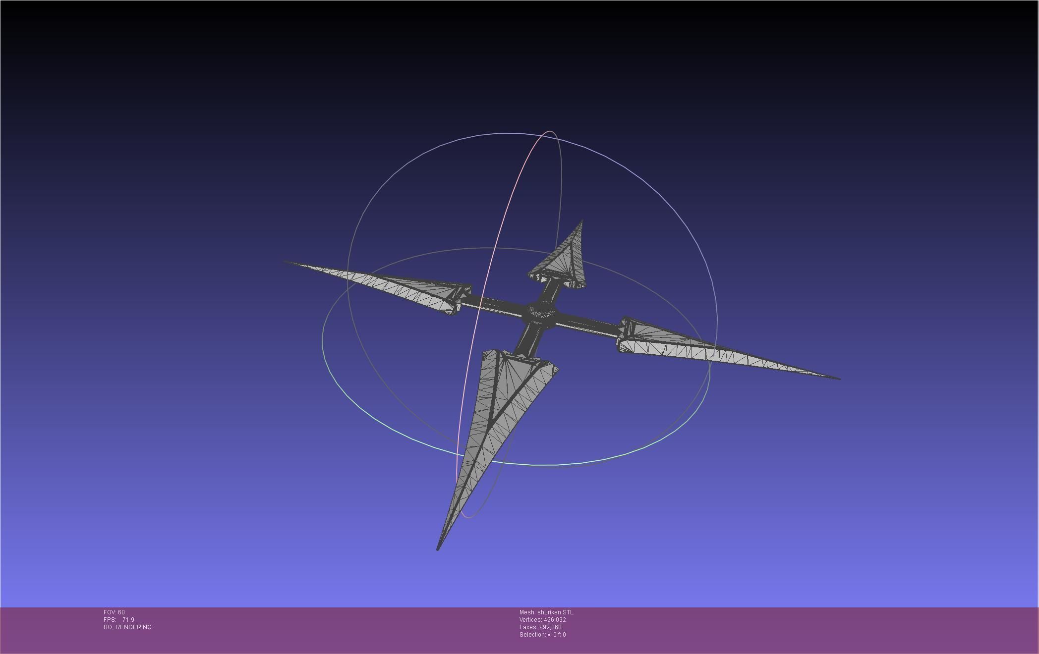 Final Fantasy VII Yuffie Shuriken 3D print model_19