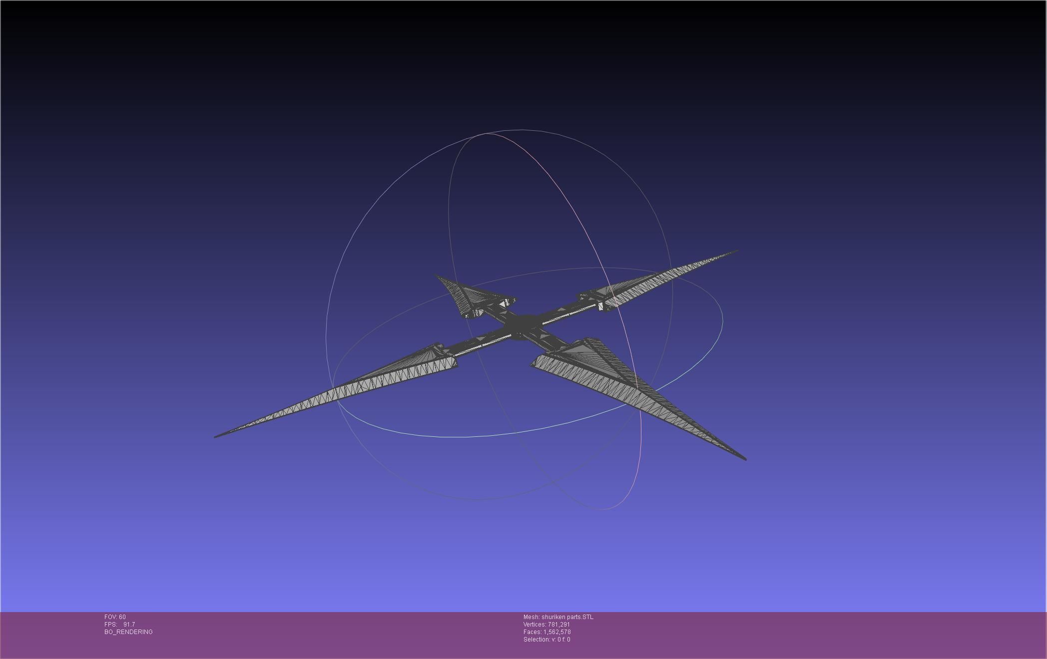 Final Fantasy VII Yuffie Shuriken 3D print model_47