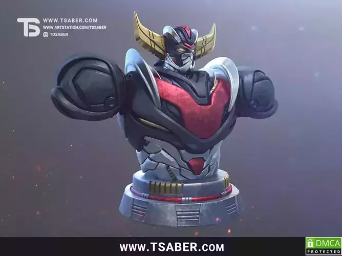 Anime Mech Bust 3D print model