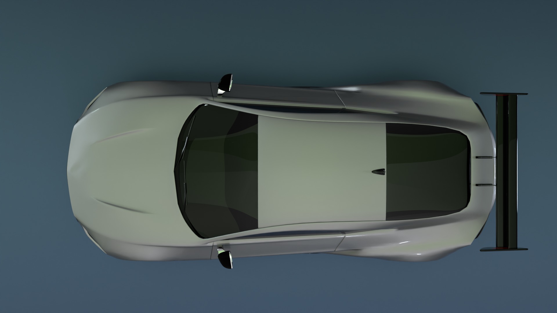 High Performance Gray Sports Car 3D Model  Blender Shaded 3D model_1