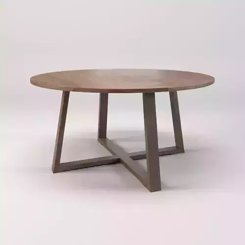 round dining table Low-poly 3D model