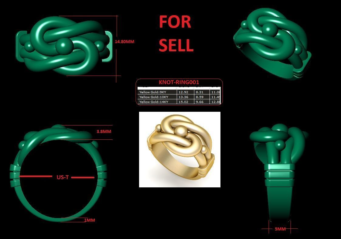 KNOT RING 3D print model_1