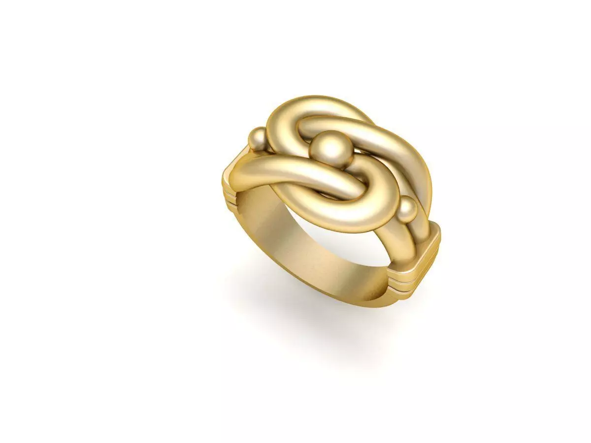KNOT RING 3D print model_0