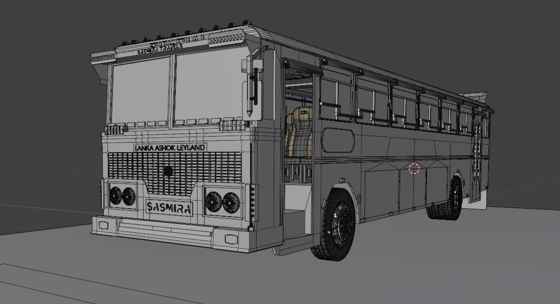 Ashok Leyland Viking Bus 3D model with interior  3D model_34