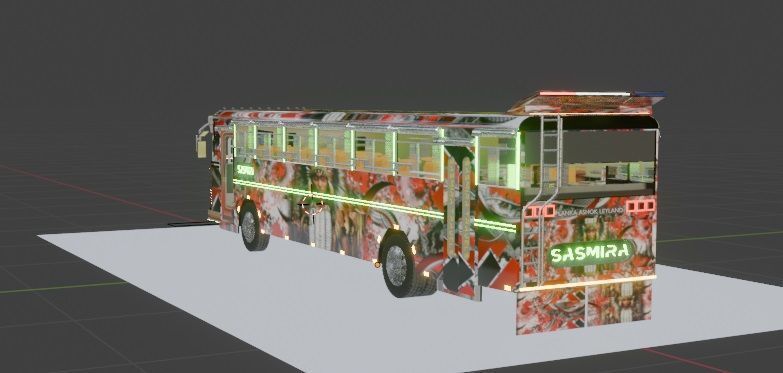 Ashok Leyland Viking Bus 3D model with interior  3D model_23