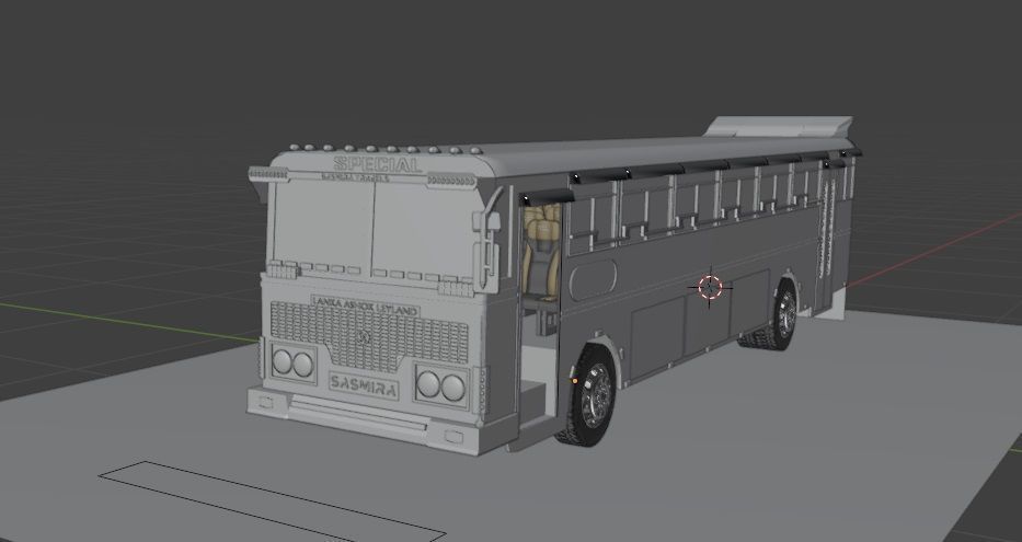 Ashok Leyland Viking Bus 3D model with interior  3D model_28