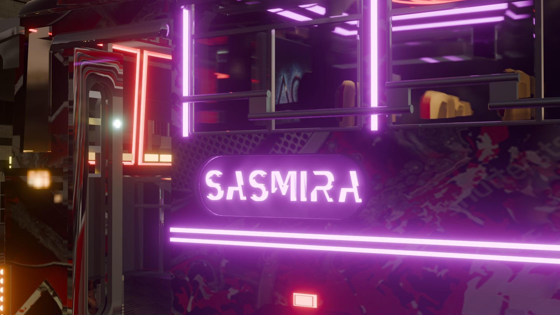 Ashok Leyland Viking Bus 3D model with interior  3D model_12