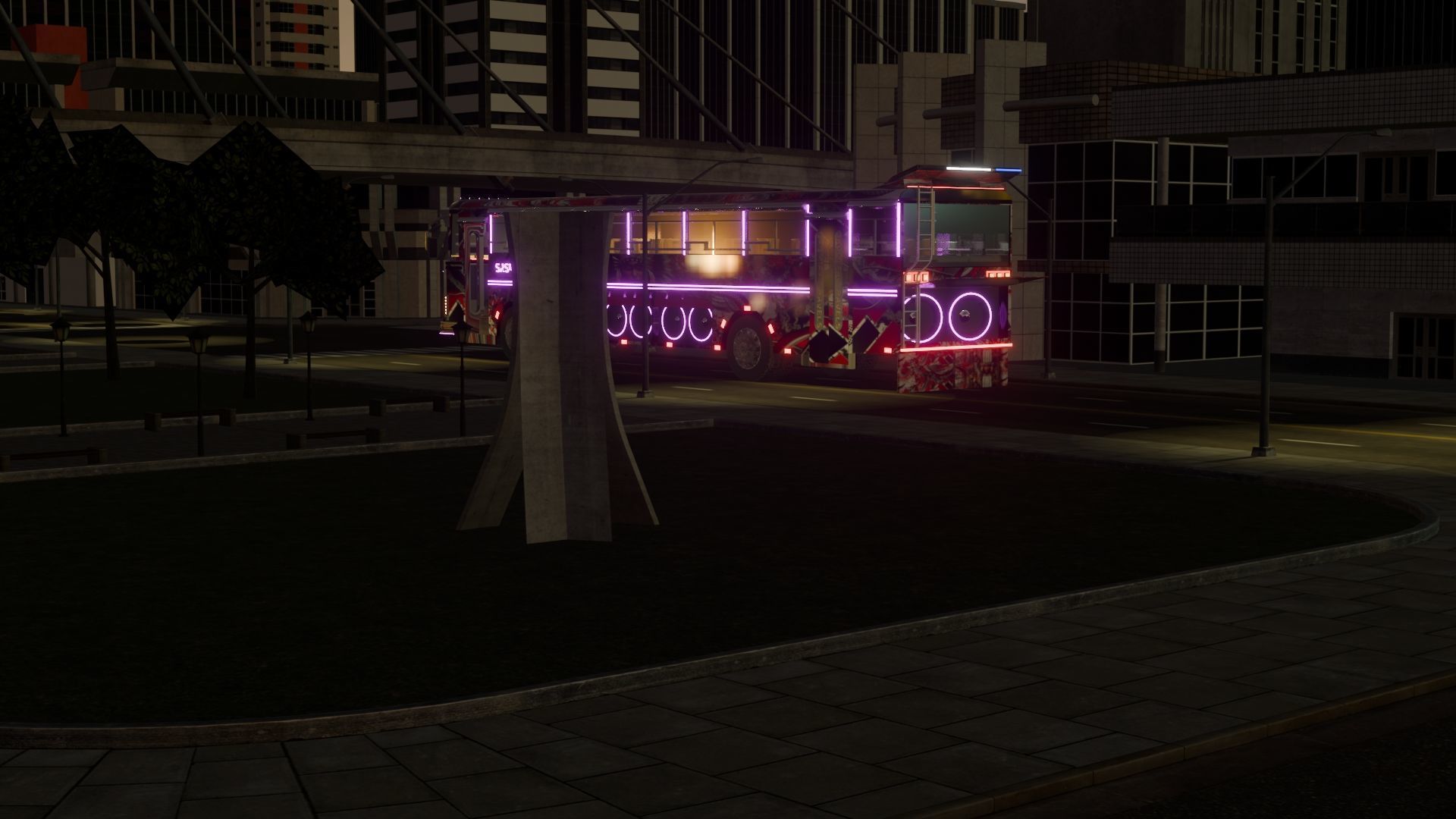 Ashok Leyland Viking Bus 3D model with interior  3D model_14