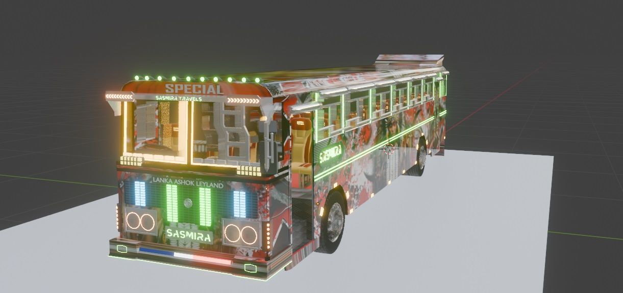 Ashok Leyland Viking Bus 3D model with interior  3D model_20
