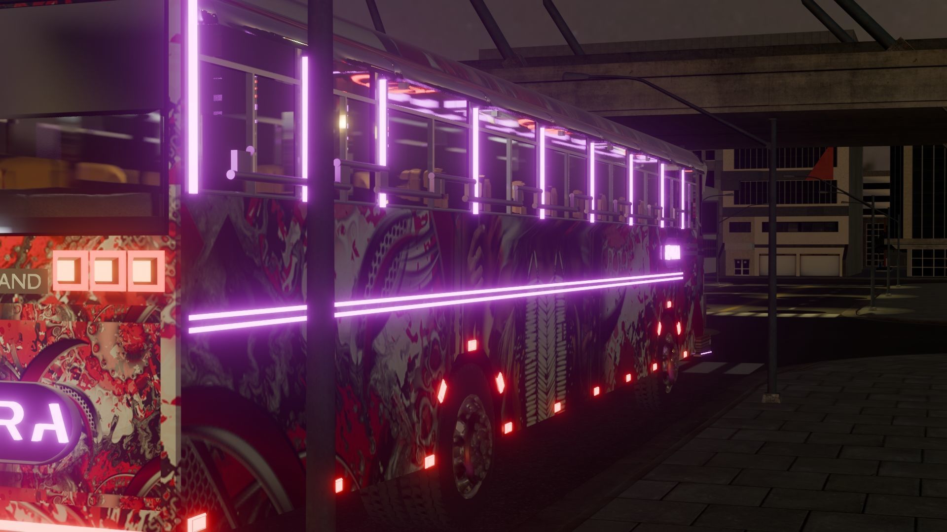 Ashok Leyland Viking Bus 3D model with interior  3D model_3