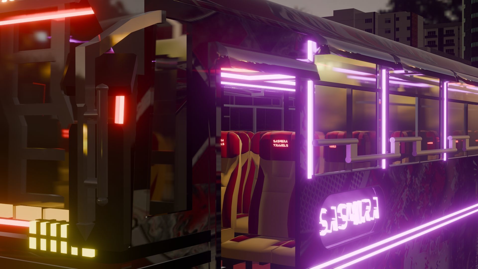 Ashok Leyland Viking Bus 3D model with interior  3D model_18