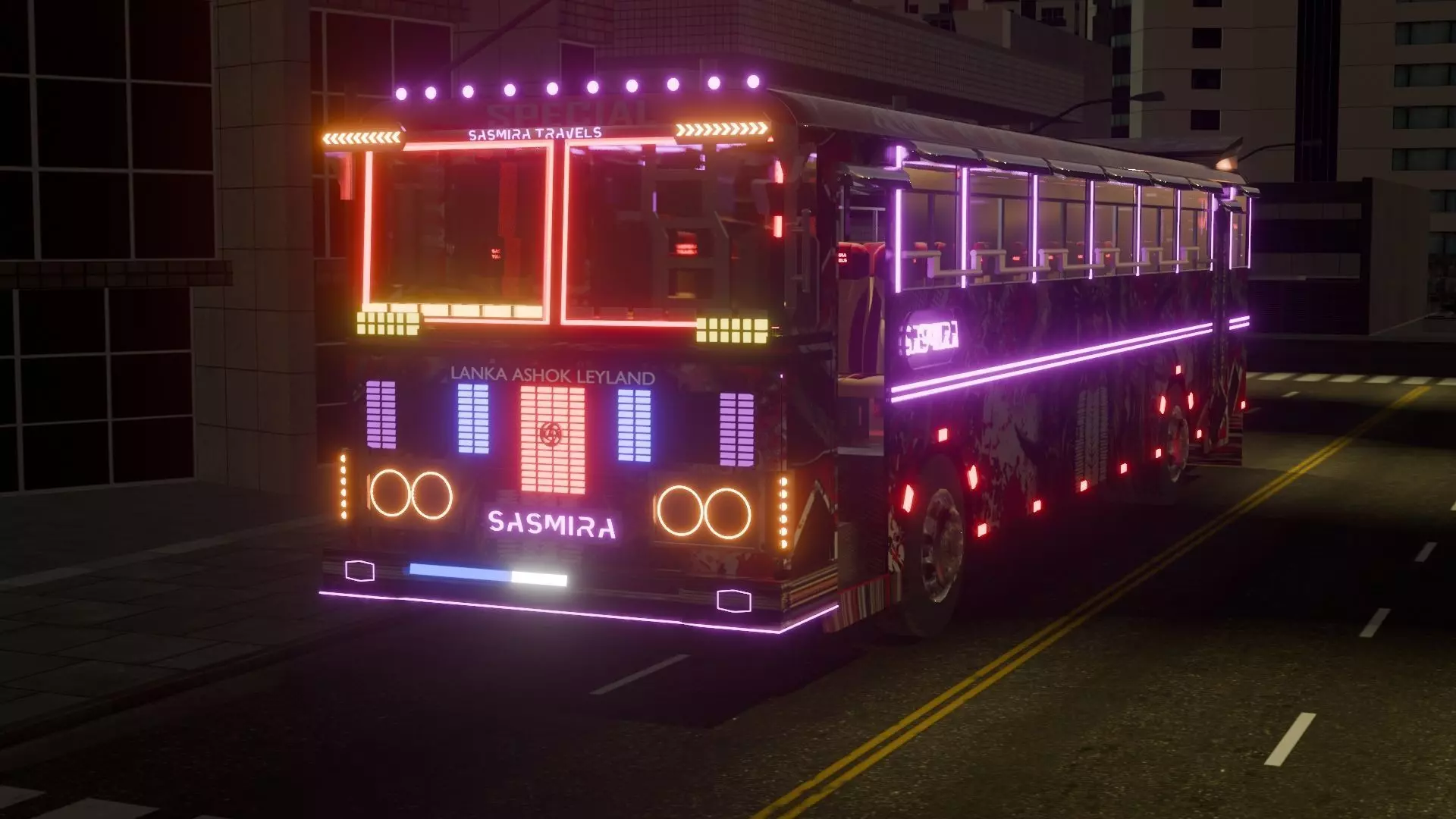 Ashok Leyland Viking Bus 3D model with interior  3D model_0