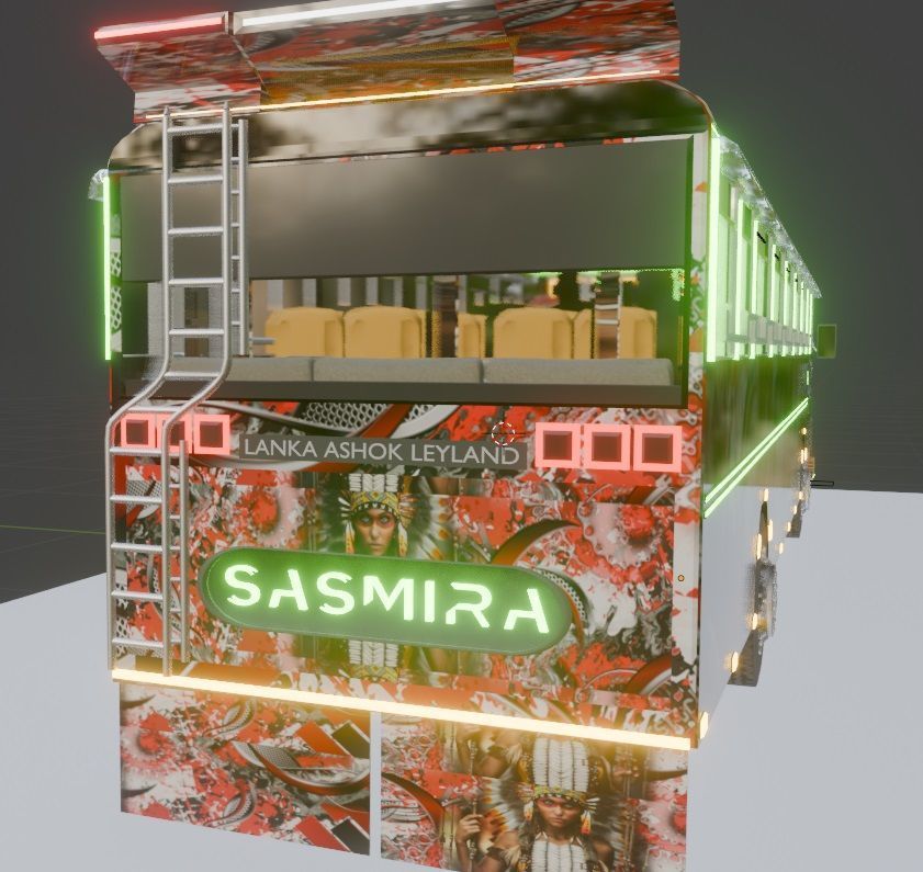 Ashok Leyland Viking Bus 3D model with interior  3D model_24