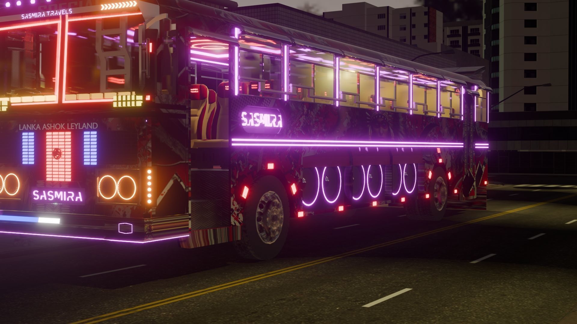 Ashok Leyland Viking Bus 3D model with interior  3D model_13