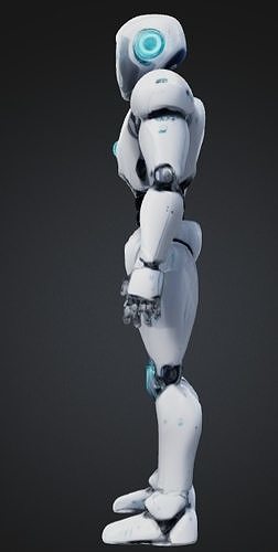 robot human body Low-poly 3D model