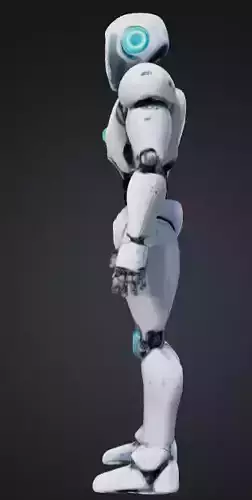 robot human body Low-poly 3D model