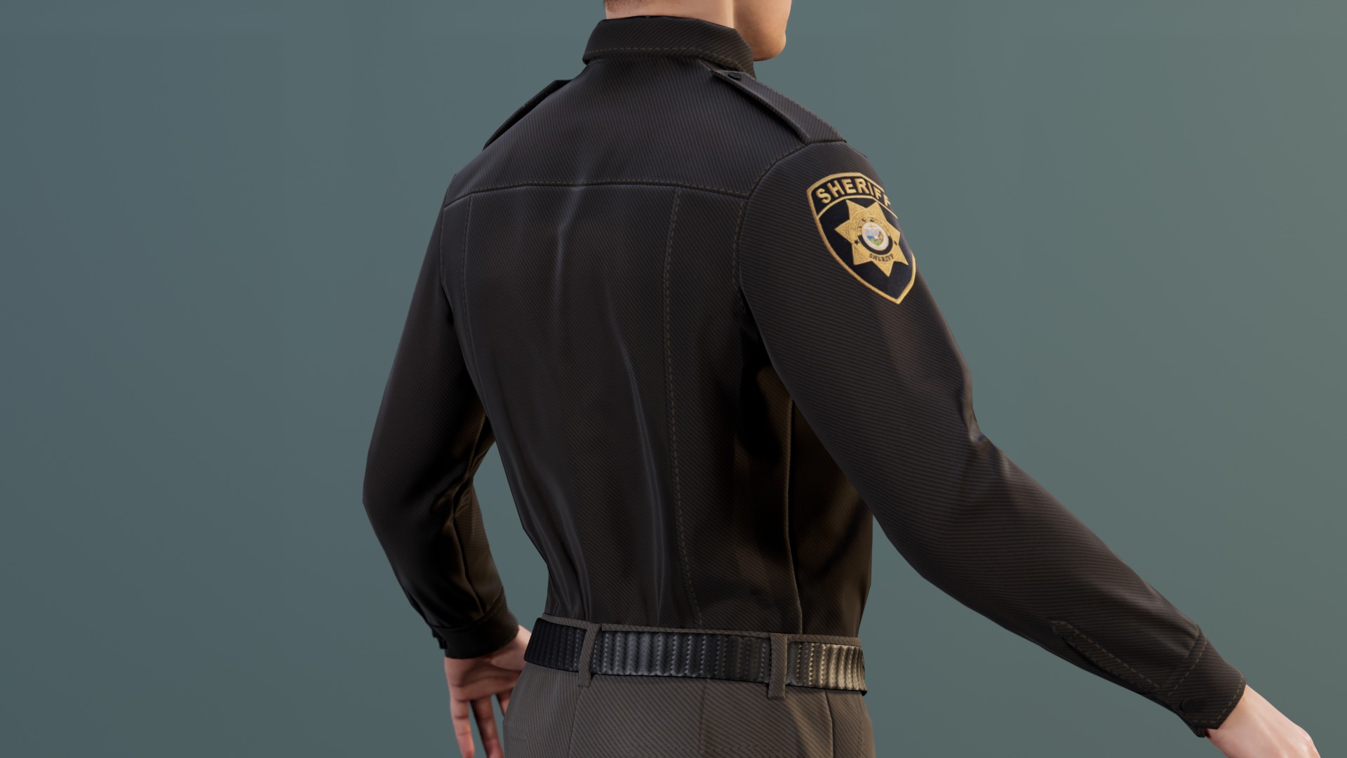 Police Uniform Bundle For MetaHuman - Rigged - Game Ready Low-poly 3D model_28