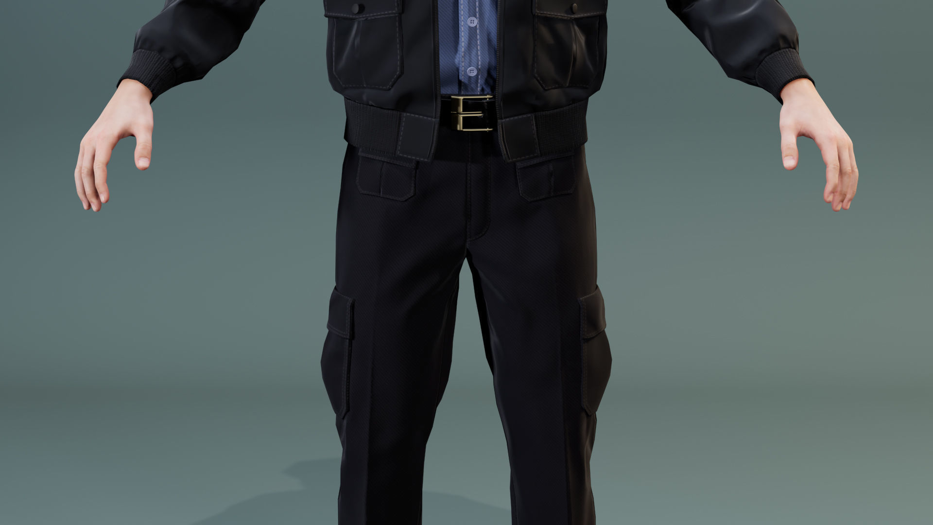 Police Uniform Bundle For MetaHuman - Rigged - Game Ready Low-poly 3D model_15