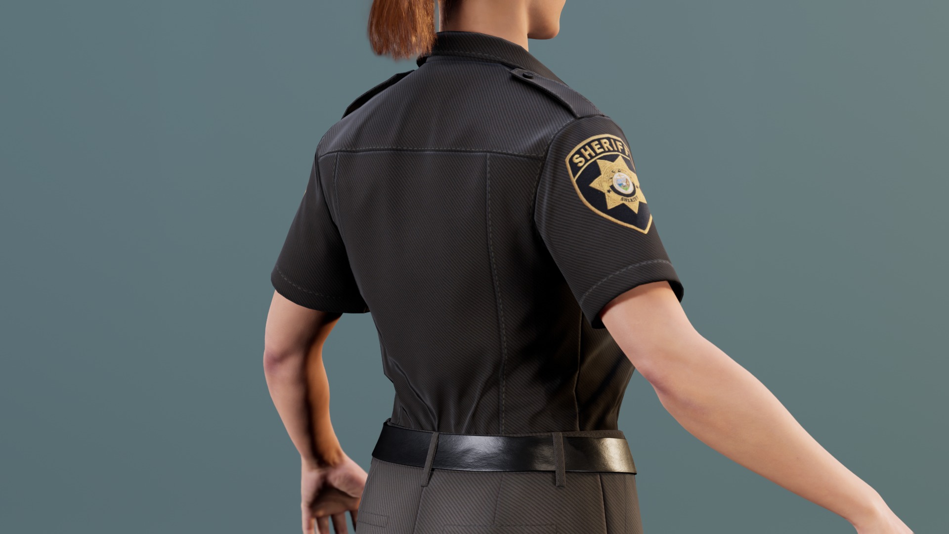 Police Uniform Bundle For MetaHuman - Rigged - Game Ready Low-poly 3D model_31