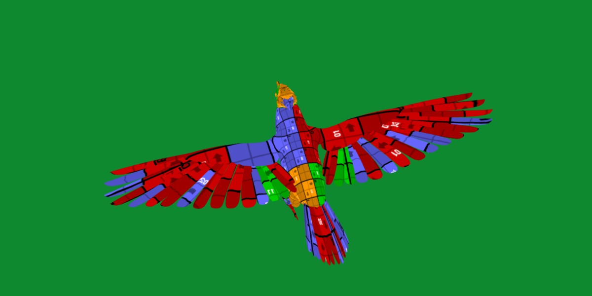 Blue Jay Bird Low-poly 3D model_15