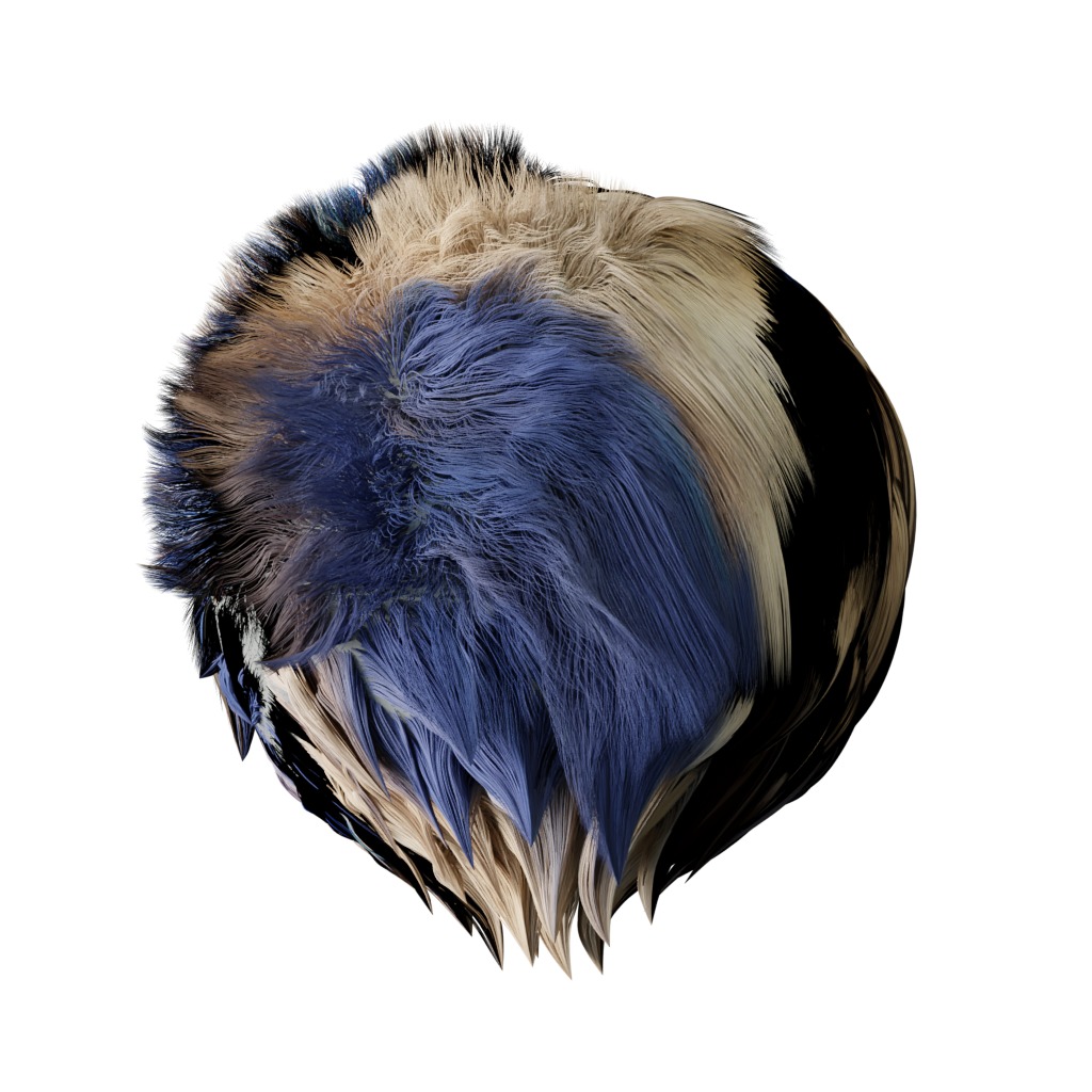 Blue Jay Bird Low-poly 3D model_40