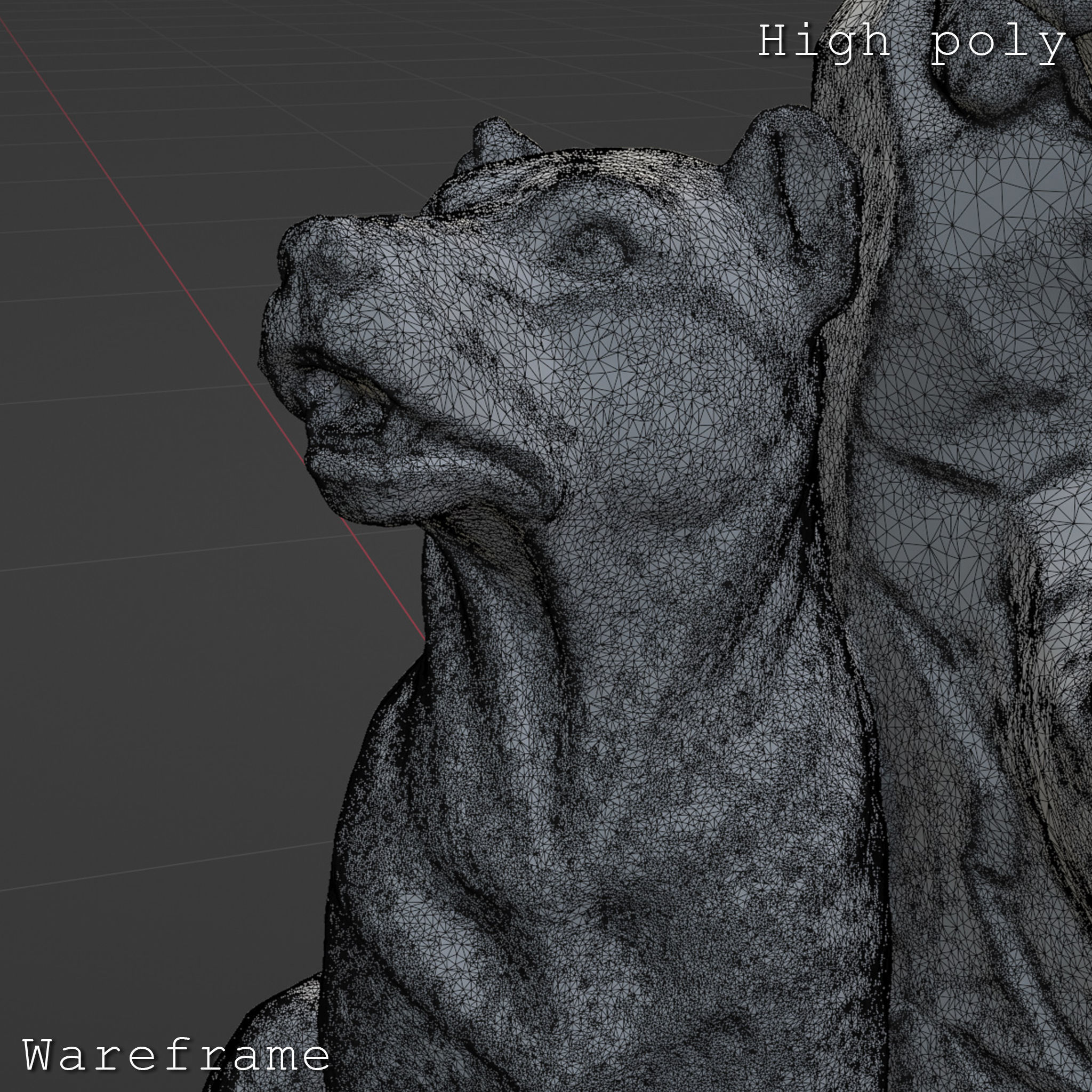 Bertel Thorvaldsen Shepherd 3D Sculpture Low Poly High Poly 3D print model_11