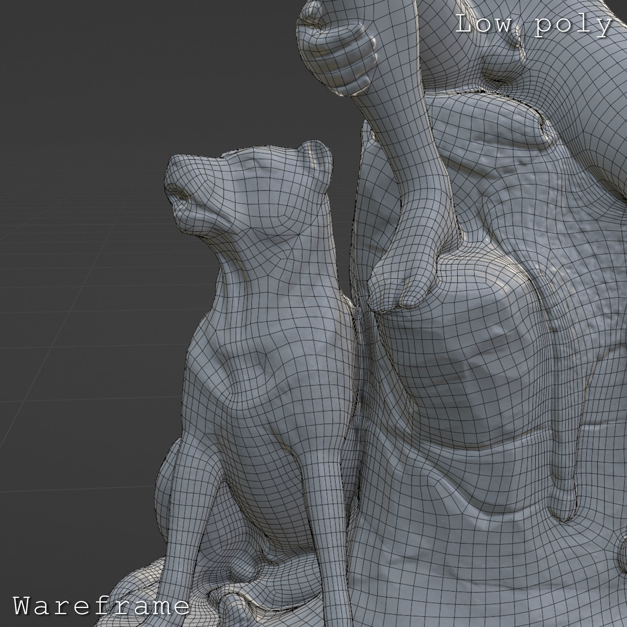 Bertel Thorvaldsen Shepherd 3D Sculpture Low Poly High Poly 3D print model_23