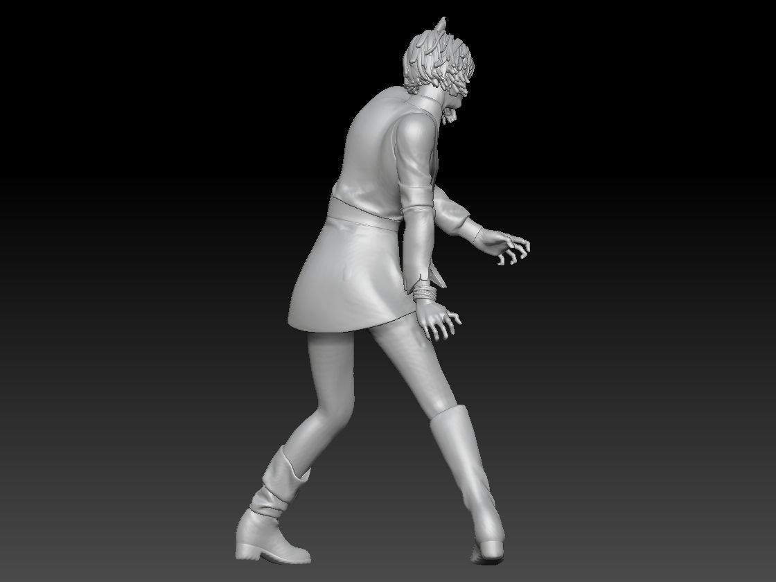 zombie girl icecream 3D print model_3