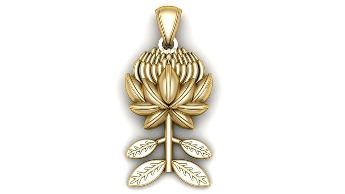 Flower Pendant 3d printable Model 3D print model