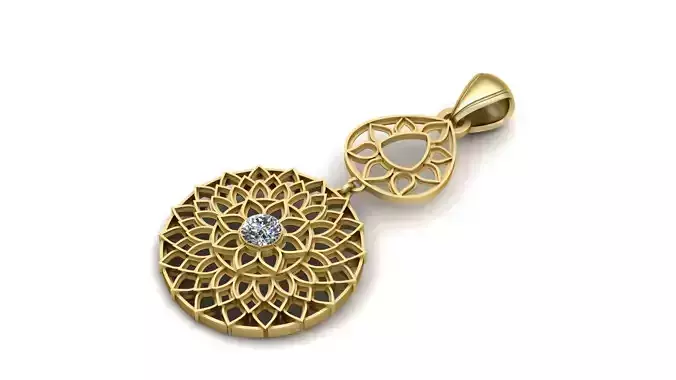 Filigree Diamond Pendant 3d Printable Model