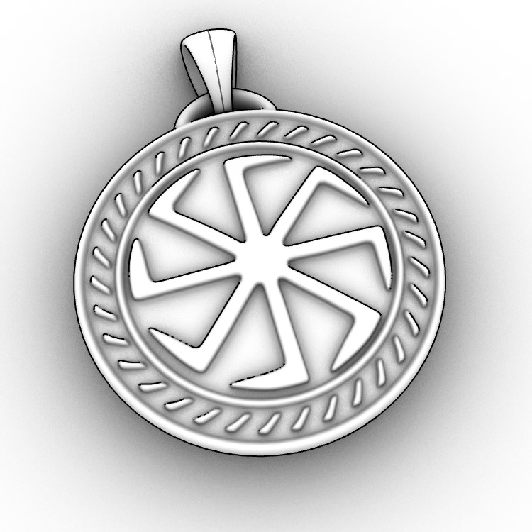 Kolovrat pendant 3D print model_6