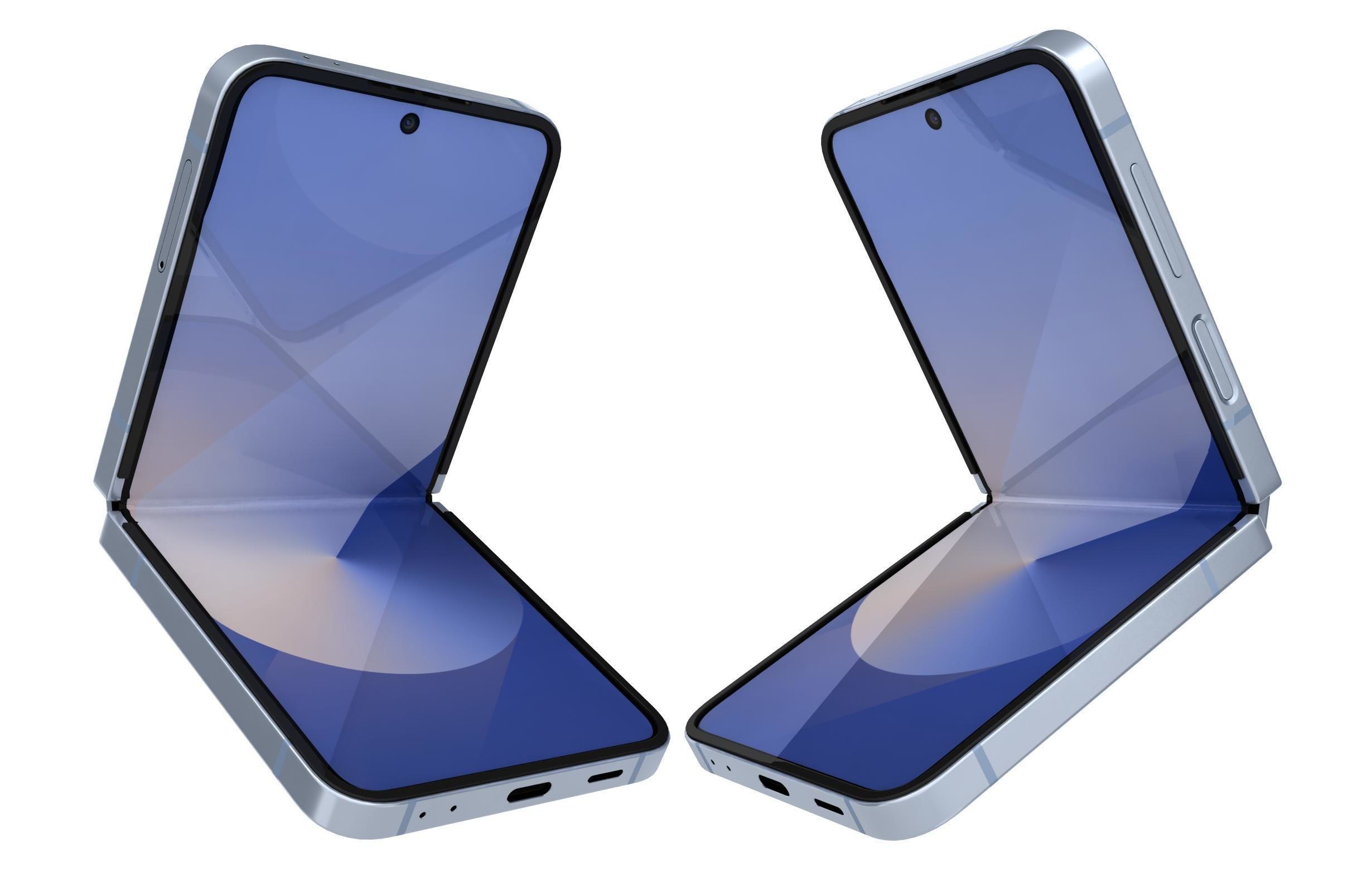 Samsung Galaxy Z Flip 6 Blue 3D model_8
