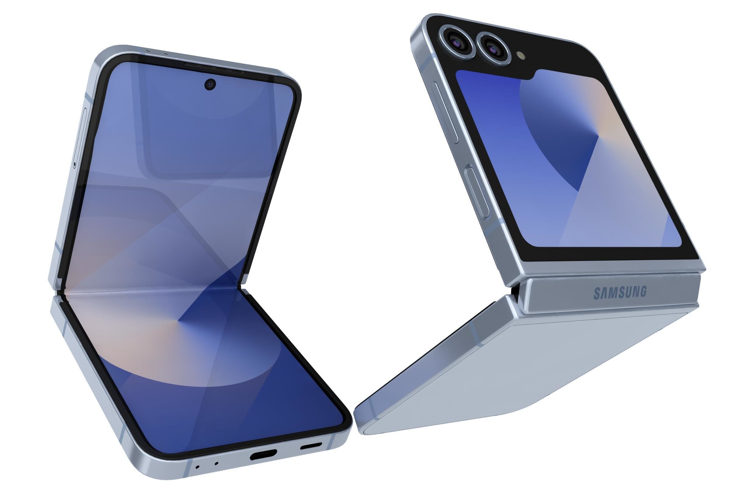 Samsung Galaxy Z Flip 6 Blue 3D model_6