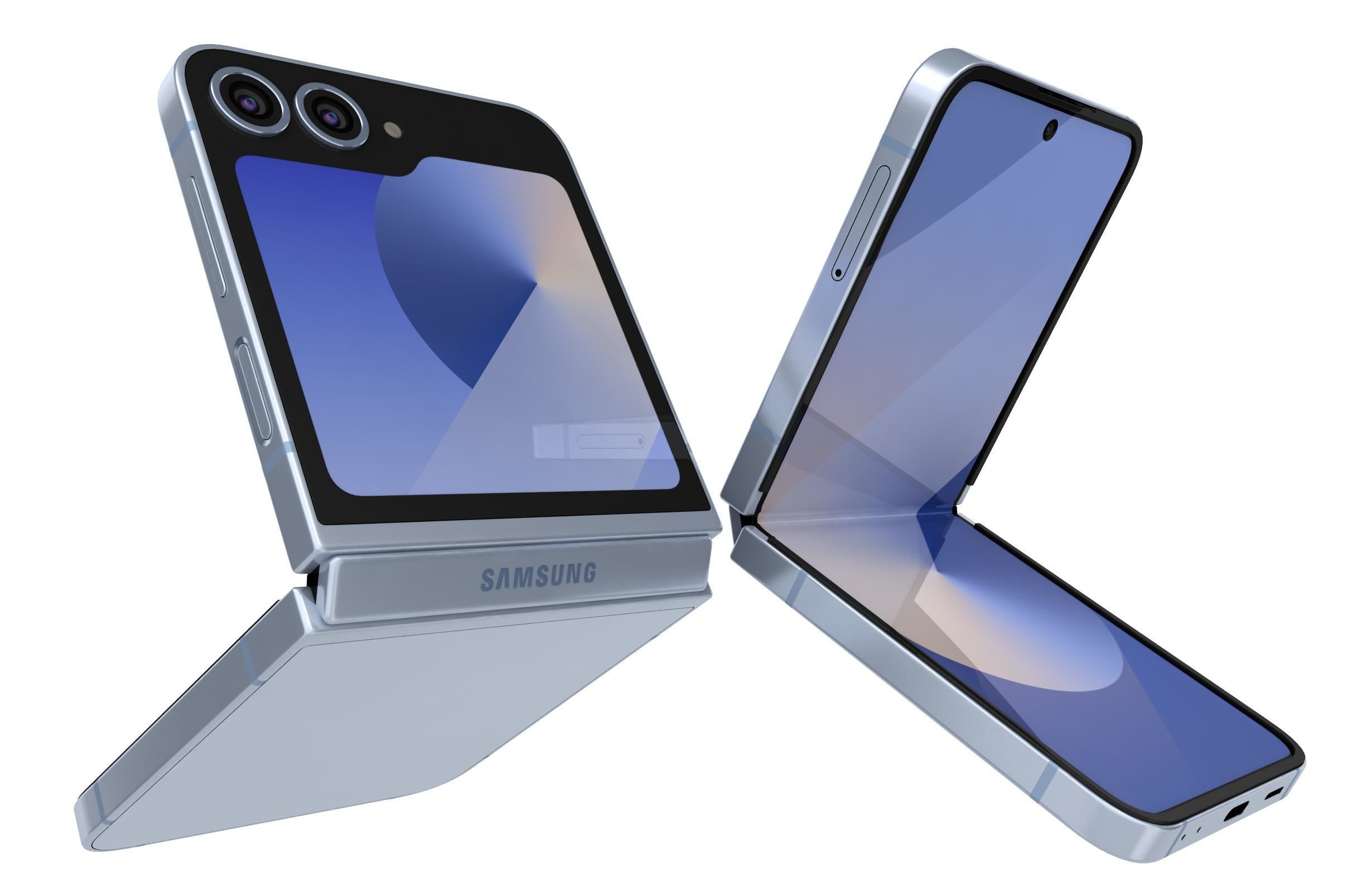 Samsung Galaxy Z Flip 6 Blue 3D model_5
