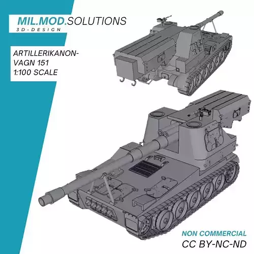 Artillerikanonvagn 151 Bandkanon 1