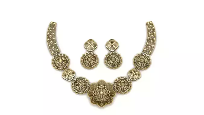 Luxury Wedding Necklace 3d printable Model 3D print model