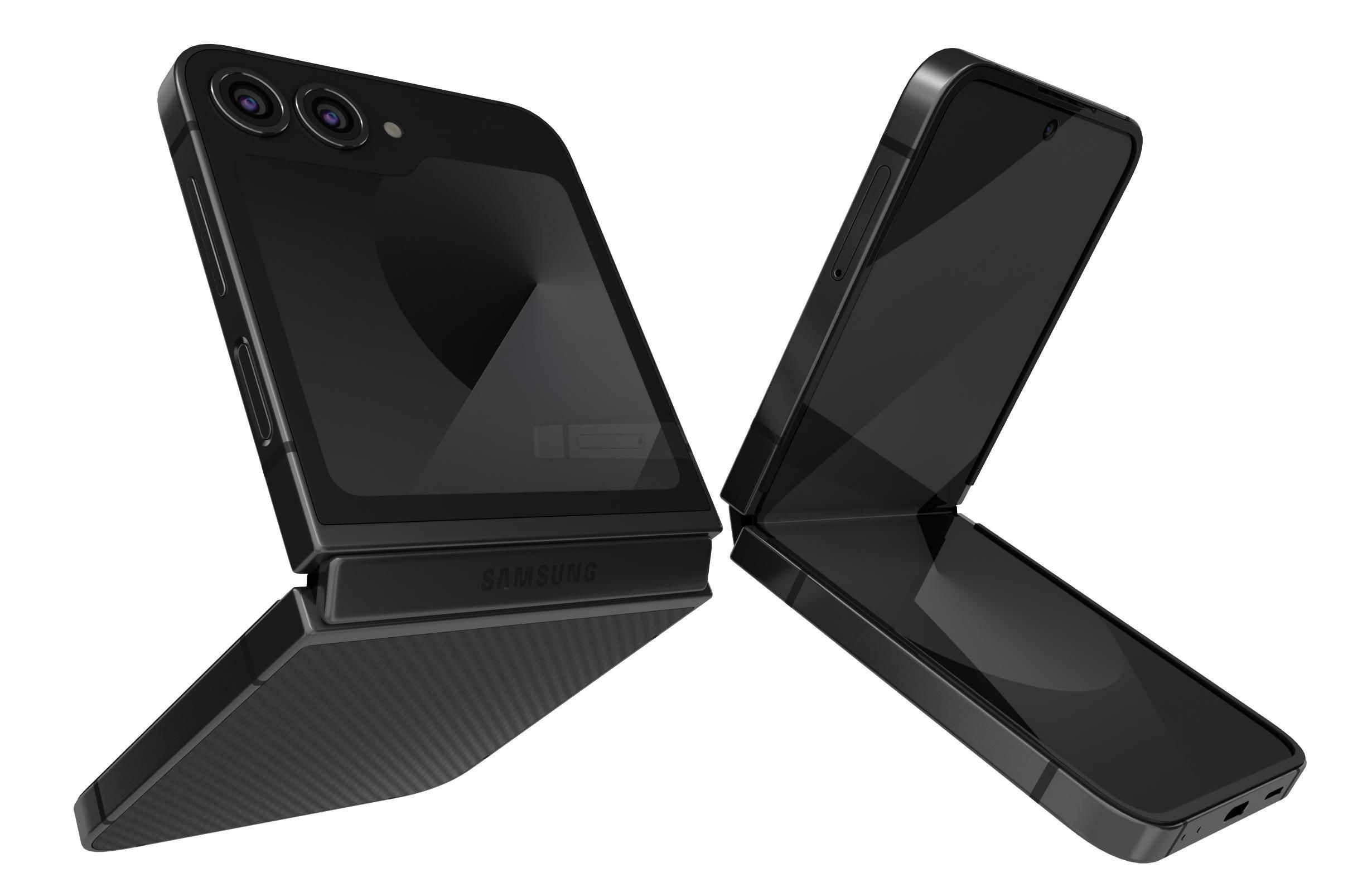 Samsung Galaxy Z Flip 6 Crafted Black 3D model_5