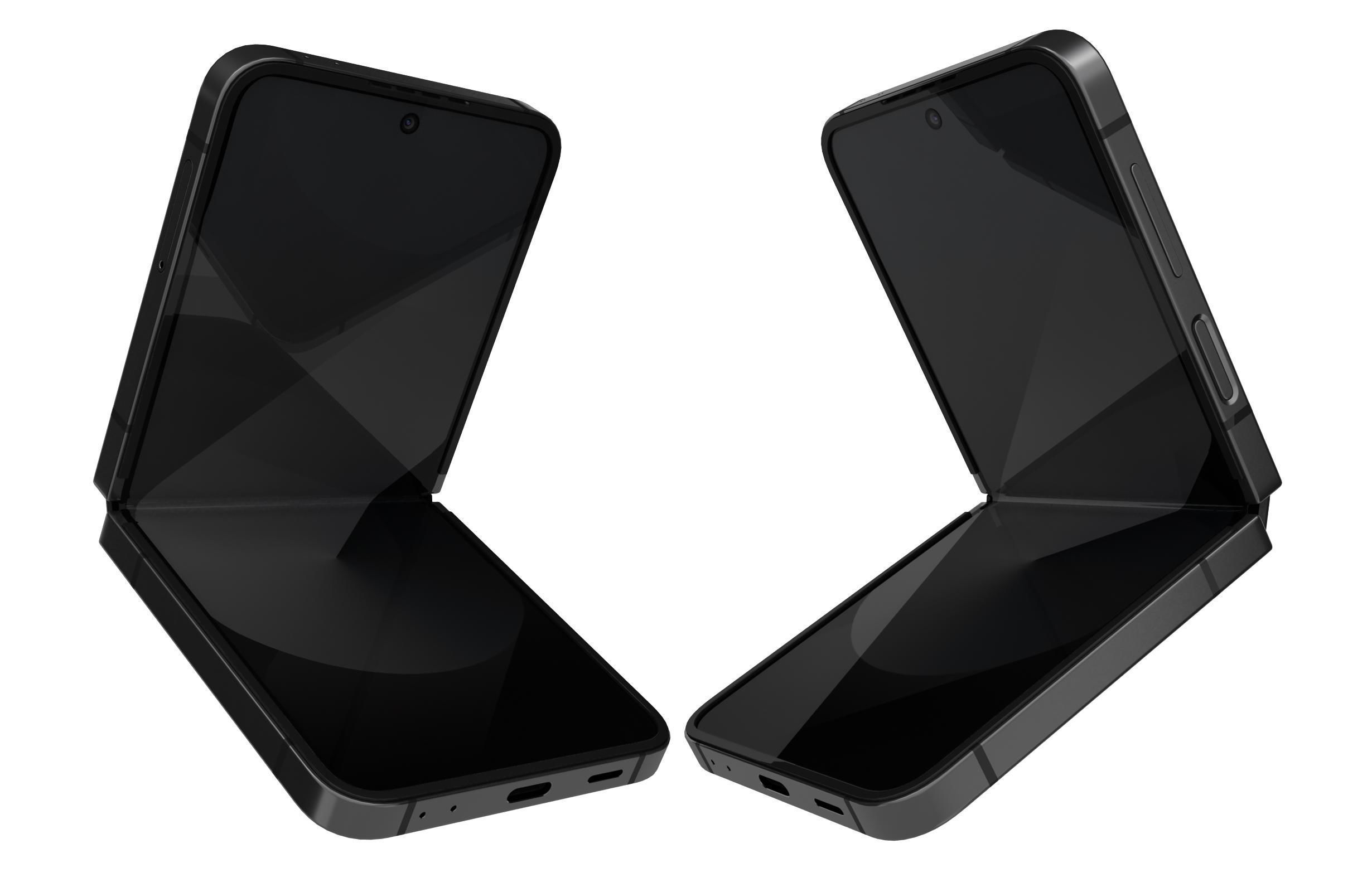 Samsung Galaxy Z Flip 6 Crafted Black 3D model_8