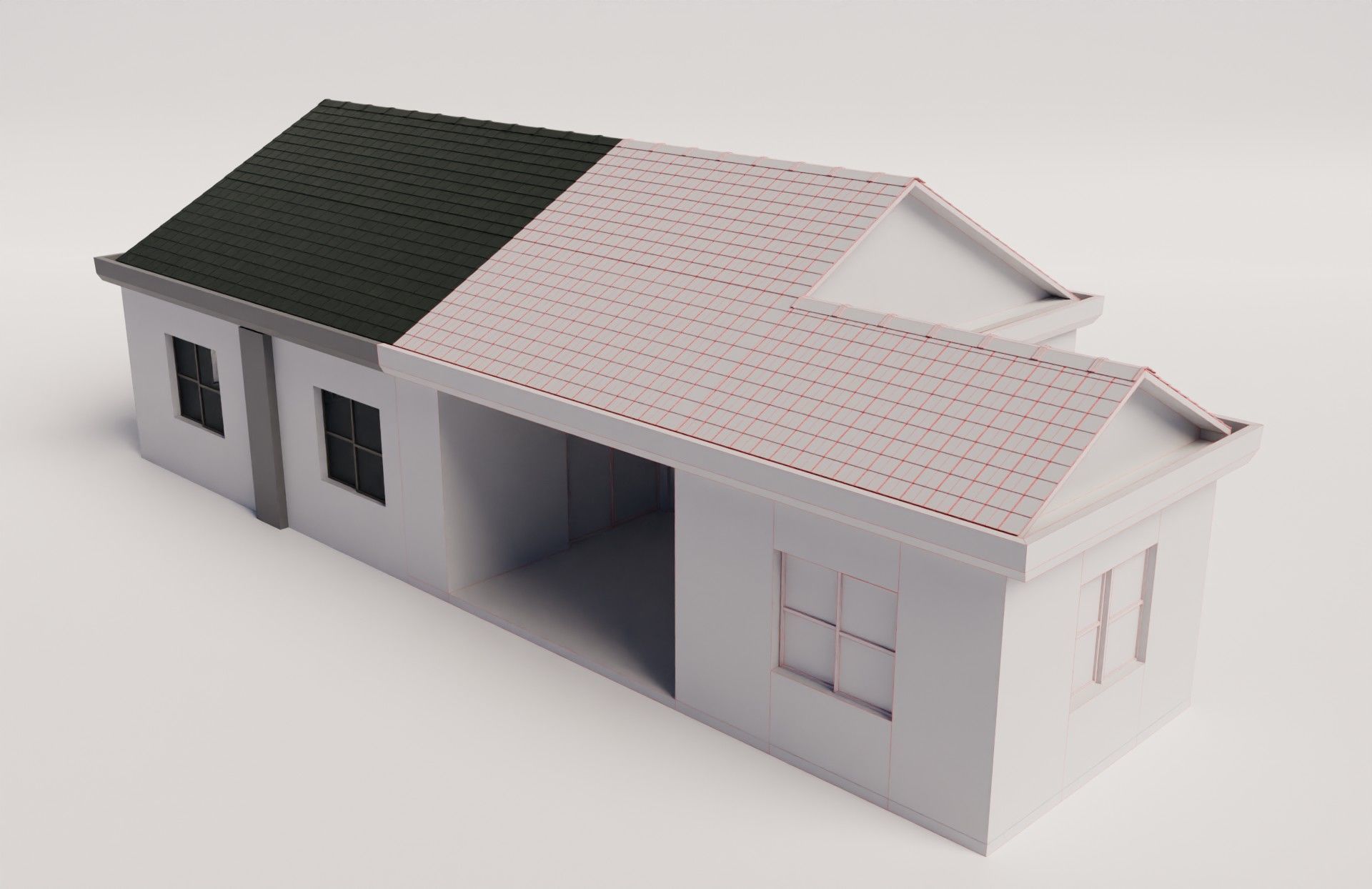 Medium sized house with modern design 3D model_9