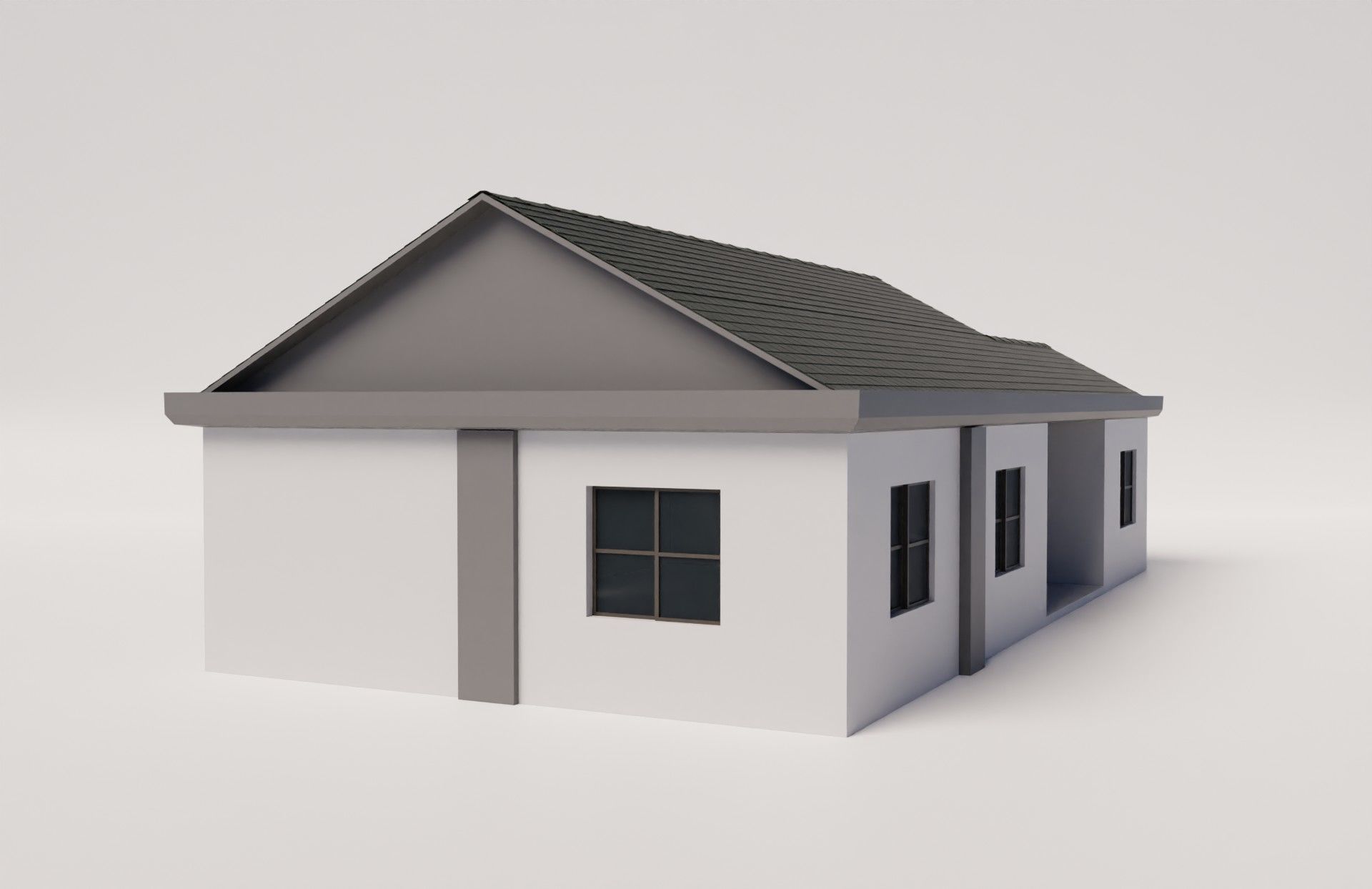 Medium sized house with modern design 3D model_7