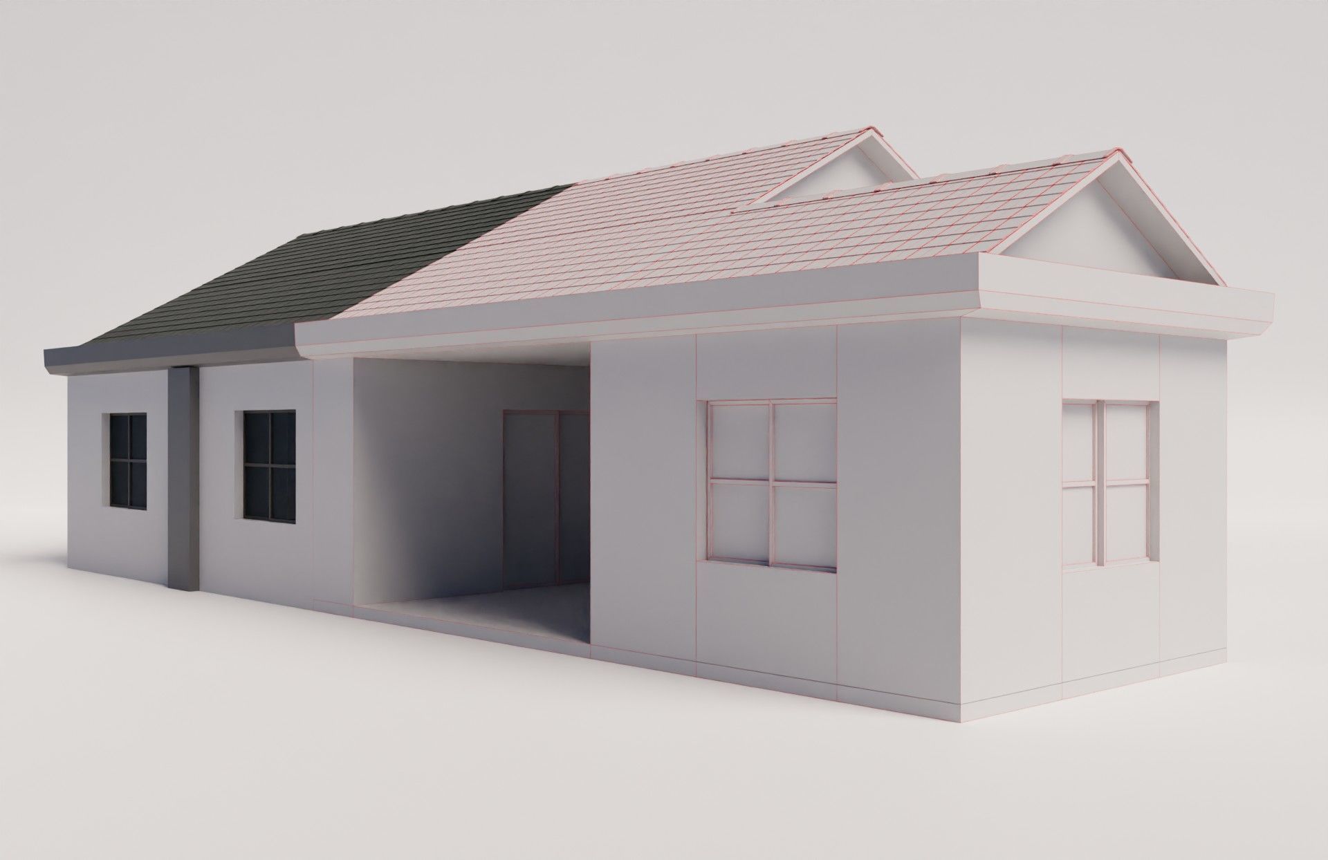 Medium sized house with modern design 3D model_10