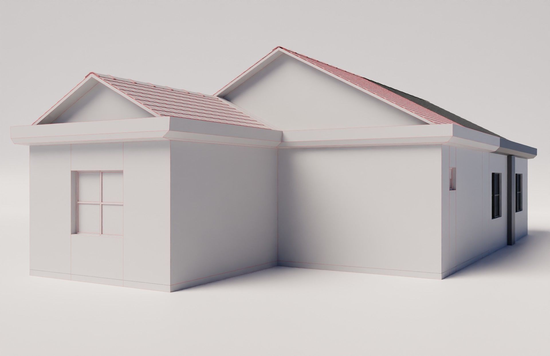 Medium sized house with modern design 3D model_12