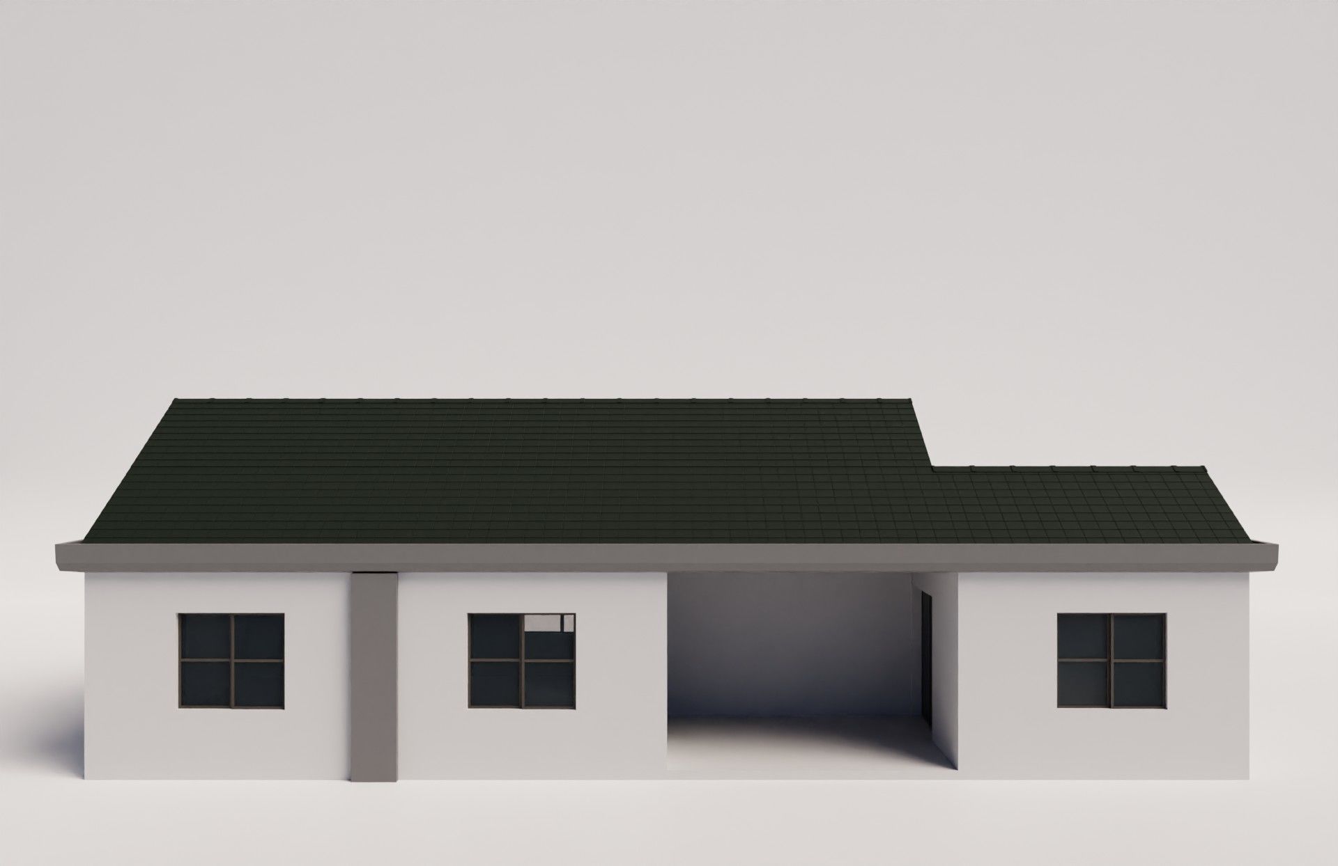 Medium sized house with modern design 3D model_8