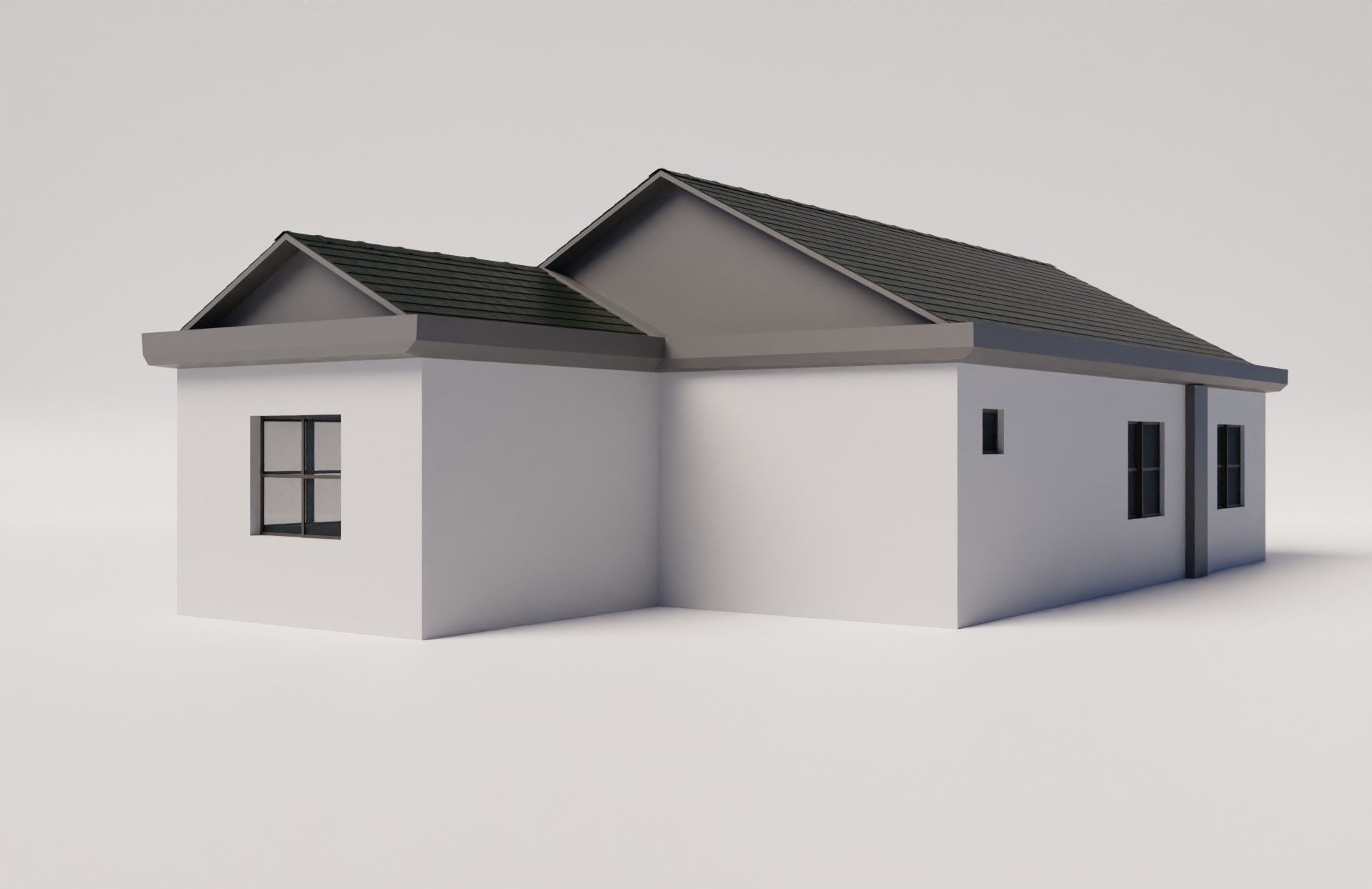 Medium sized house with modern design 3D model_3