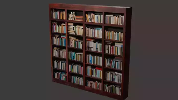 Low-Poly Bookshelf