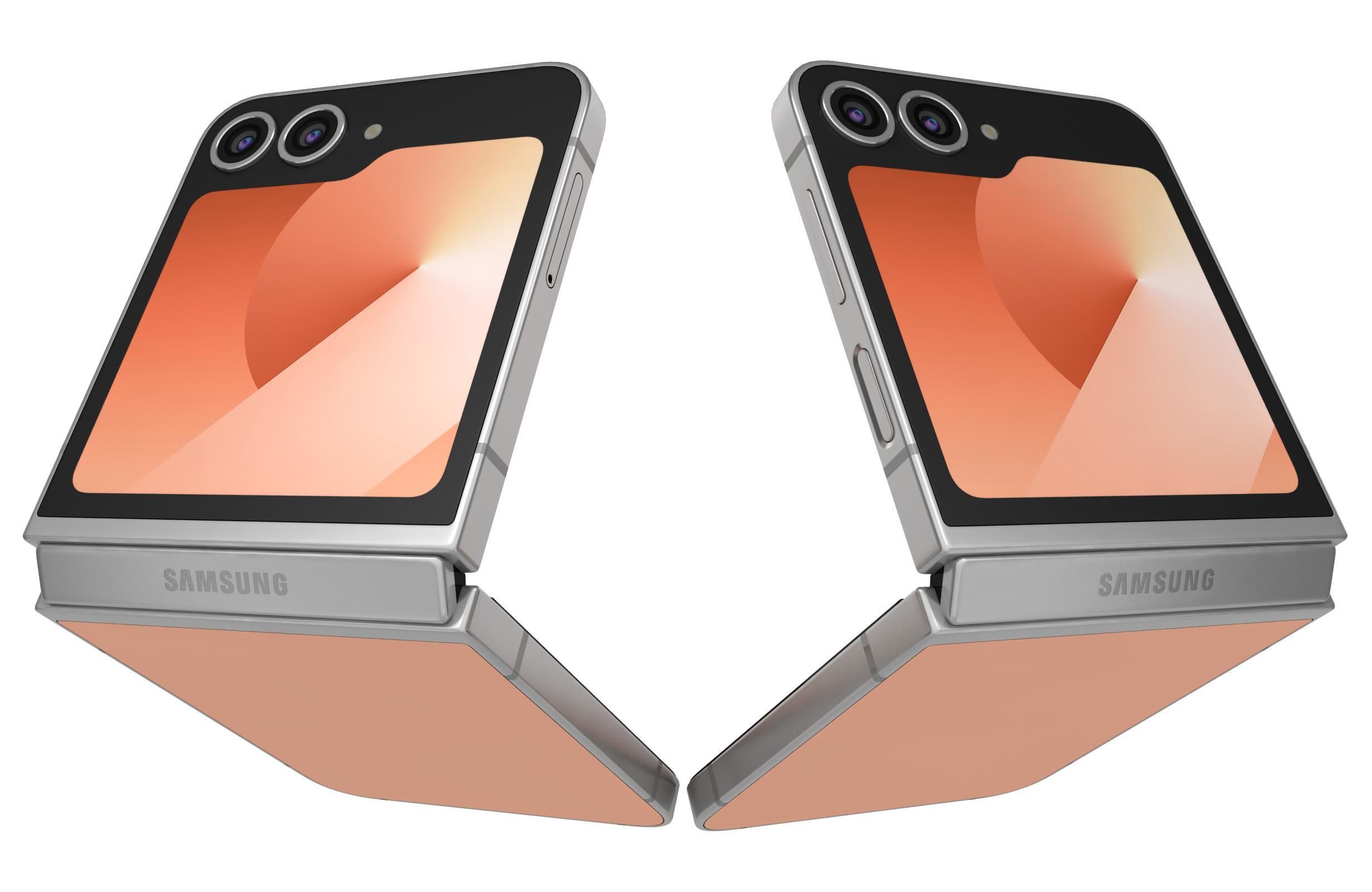 Samsung Galaxy Z Flip 6 Peach 3D model_7