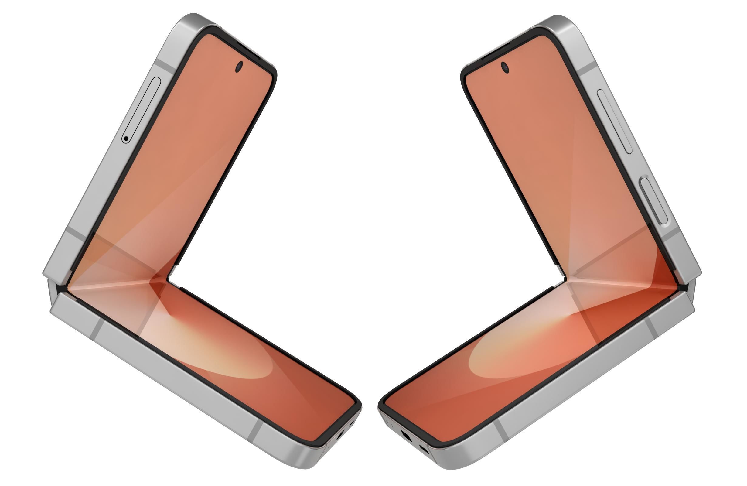 Samsung Galaxy Z Flip 6 Peach 3D model_4