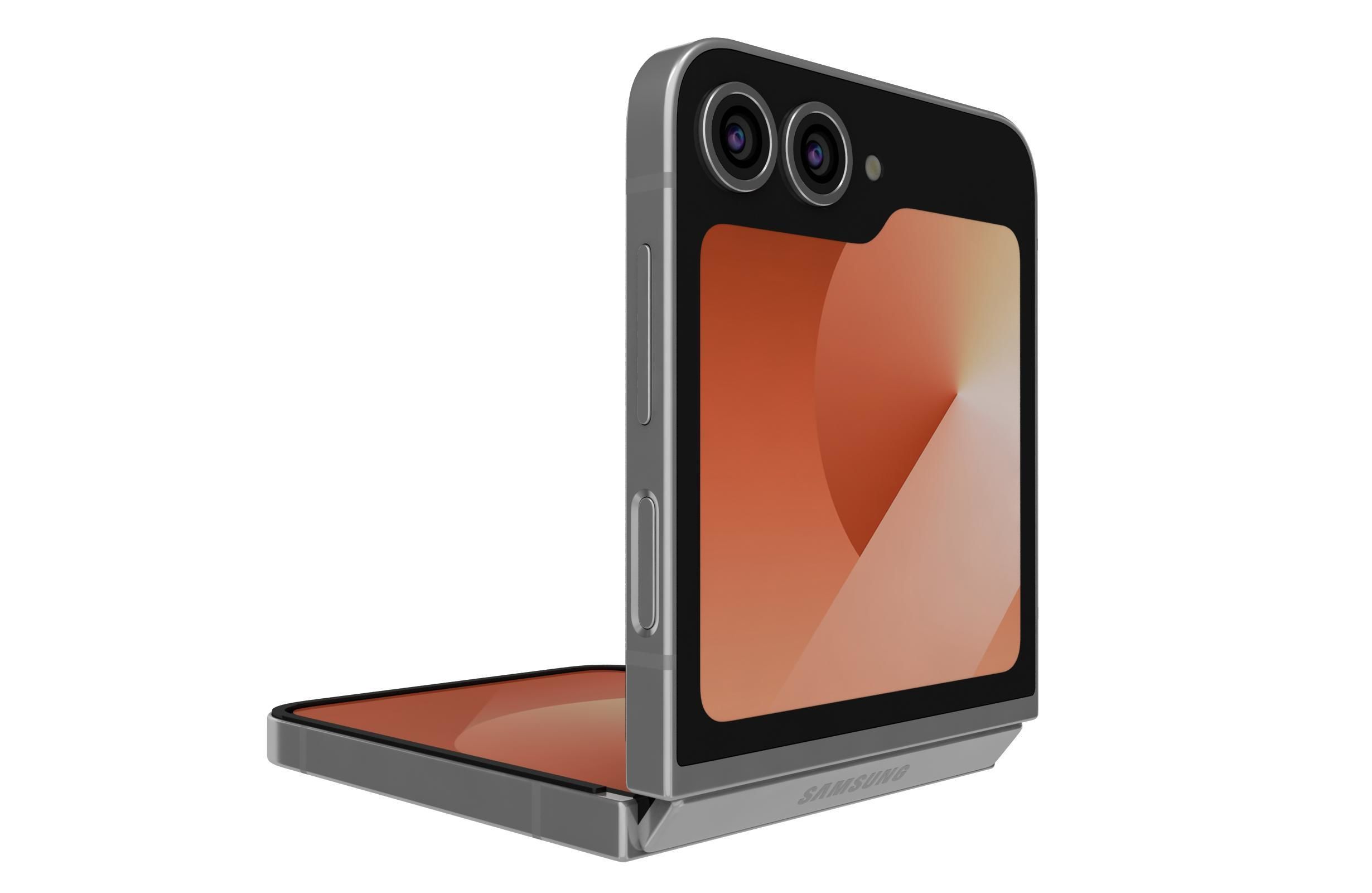 Samsung Galaxy Z Flip 6 Peach 3D model_3